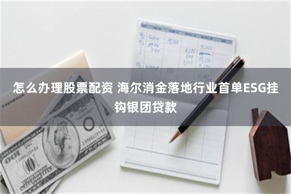 怎么办理股票配资 海尔消金落地行业首单ESG挂钩银团贷款