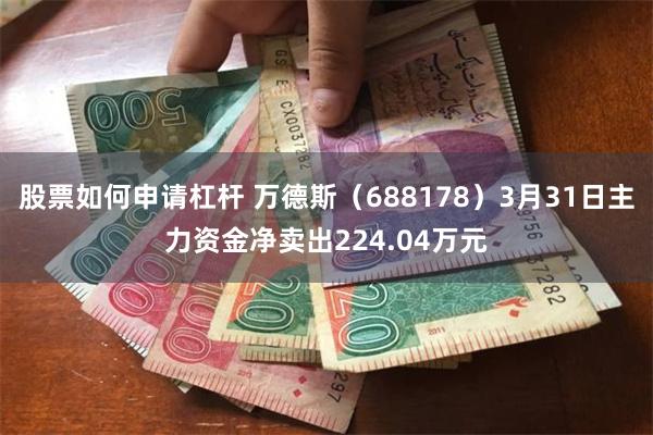 股票如何申请杠杆 万德斯（688178）3月31日主力资金净卖出224.04万元