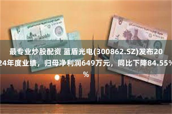 最专业炒股配资 蓝盾光电(300862.SZ)发布2024年度业绩，归母净利润649万元，同比下降84.55%
