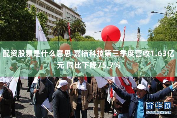 配资股票是什么意思 嘉楠科技第三季度营收1.63亿元 同比下降75.7%