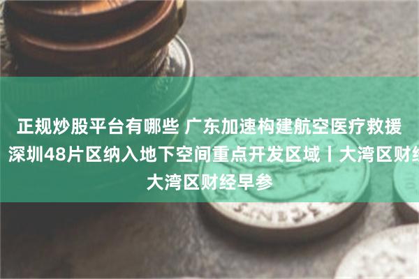 正规炒股平台有哪些 广东加速构建航空医疗救援网络；深圳48片区纳入地下空间重点开发区域丨大湾区财经早参