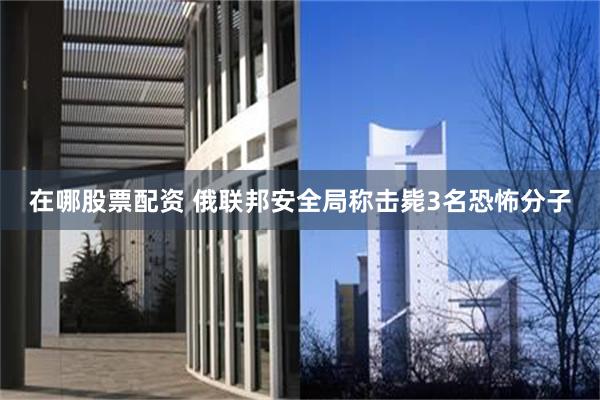 在哪股票配资 俄联邦安全局称击毙3名恐怖分子